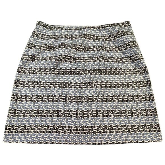 Talbots Petite Striped Fish Print Skirt – Size 14P - Picture 2 of 6